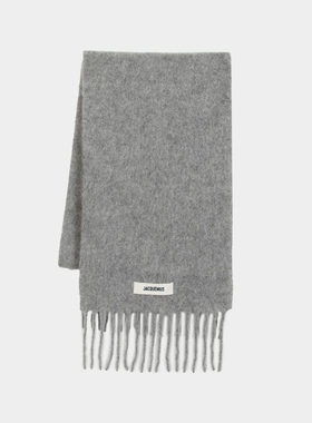 Jacquemus Carro灰色羊毛围巾