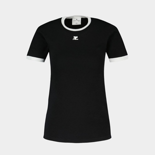 Courreges Signature Contrast 棉质T恤衫