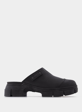 Ganni Clog 女士橡胶沙滩鞋 舒适凉拖鞋时尚穆勒鞋2022春季新款