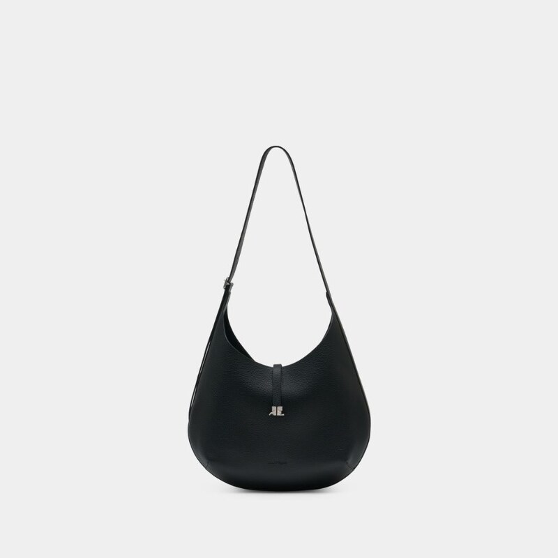 活希源 Courreges Holy Shoulder 肩背包 - 皮质 - 黑色