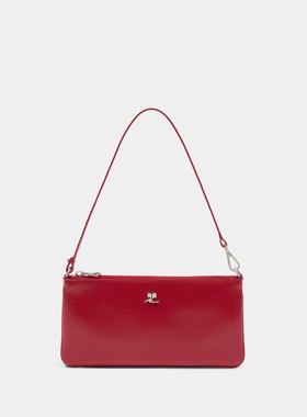 活希源 Courreges 单肩包 - 皮质 - 红色