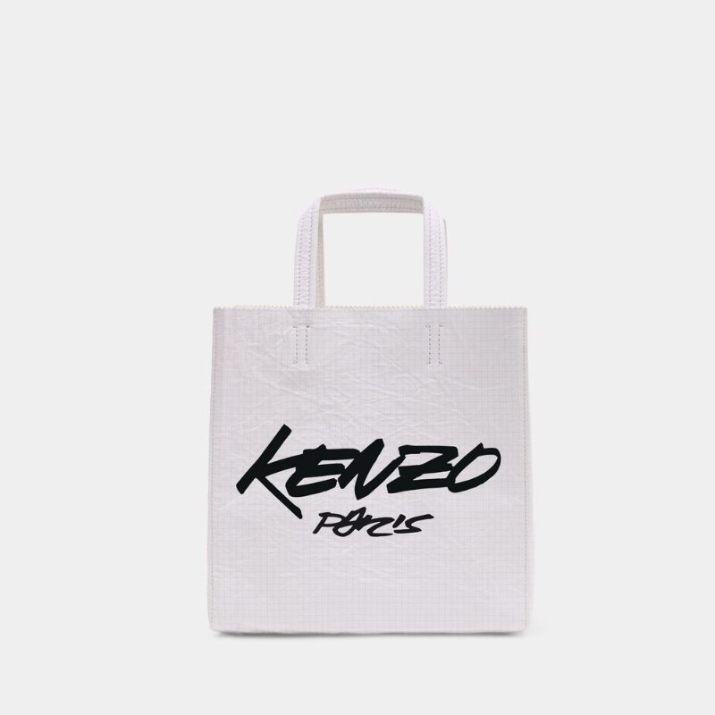 高田贤三 Kenzo 小号购物袋 - 皮质 - 白色