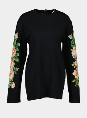 SIMONE ROCHA/西蒙娜·罗莎 Rose Banquet T 恤 - 棉质  黑色
