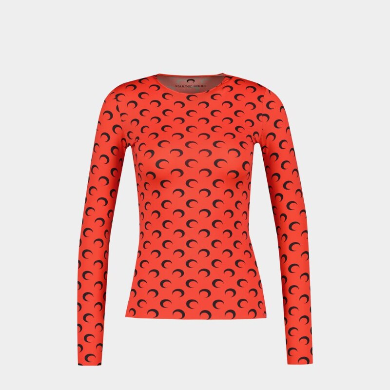 Marine Serre Moon Jersey Crewneck T恤衫