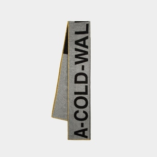 COLD WALL Large 黑色羊毛大徽标围巾 Logo Scarf