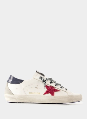 Golden Goose GGDB Super Star 白色光面小牛皮运动鞋