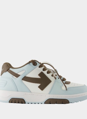 OFF WHITE Out Of Office 运动鞋 - 皮质 - 蓝色