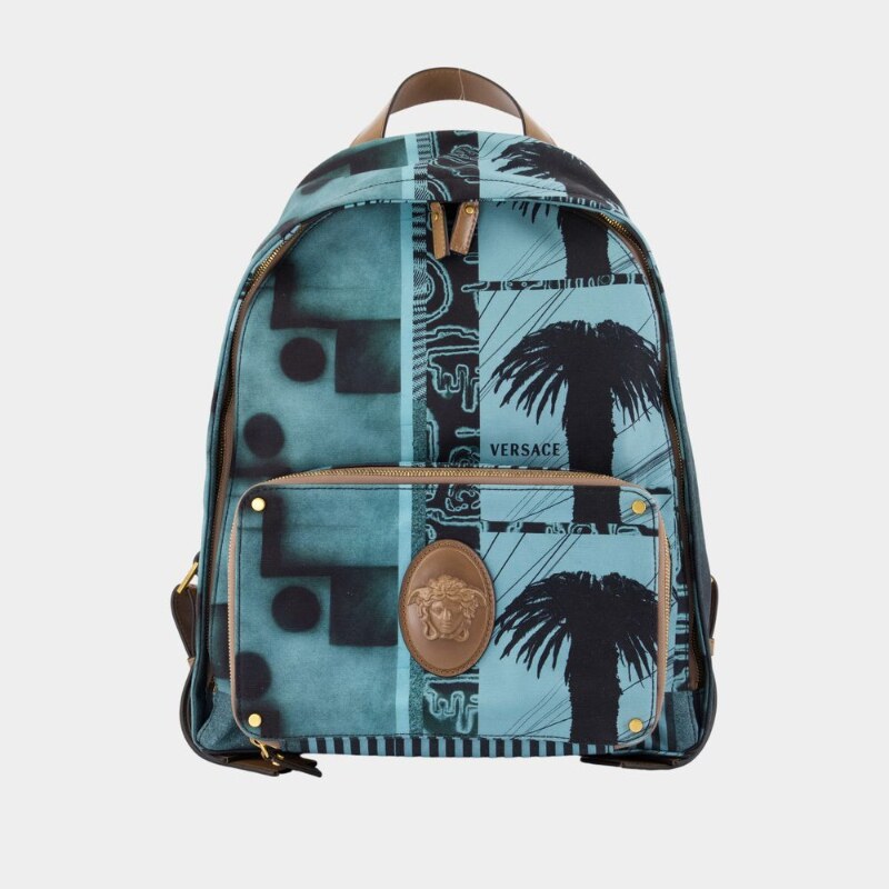 范思哲 Versace 日落棕榈双肩包-皮质-多色
