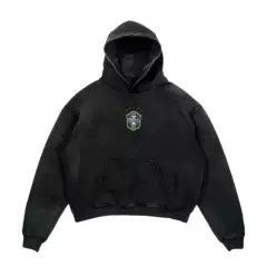 European and American Street Fashion New Autumn and Winter Trendy Brand Printed Long-Sleeve Hooded Casual Sports Sweatshirt Set Versatile Jacket