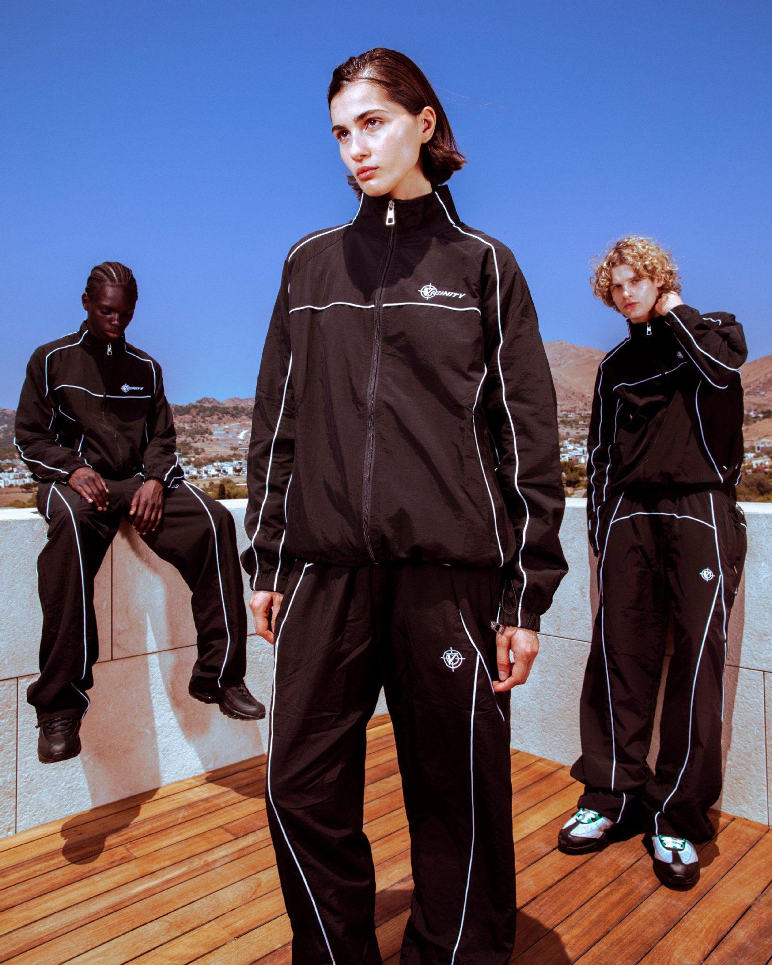 欧美时尚运动套装潮流拉链风衣潮