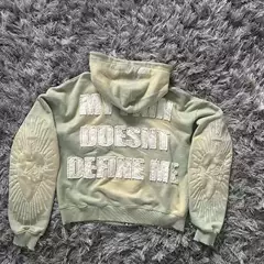 Zip-Up Jacket American Retro 90S Printed Sweatshirt Hoodie Versatile Zip-Up Cardigan Y2K Jacket