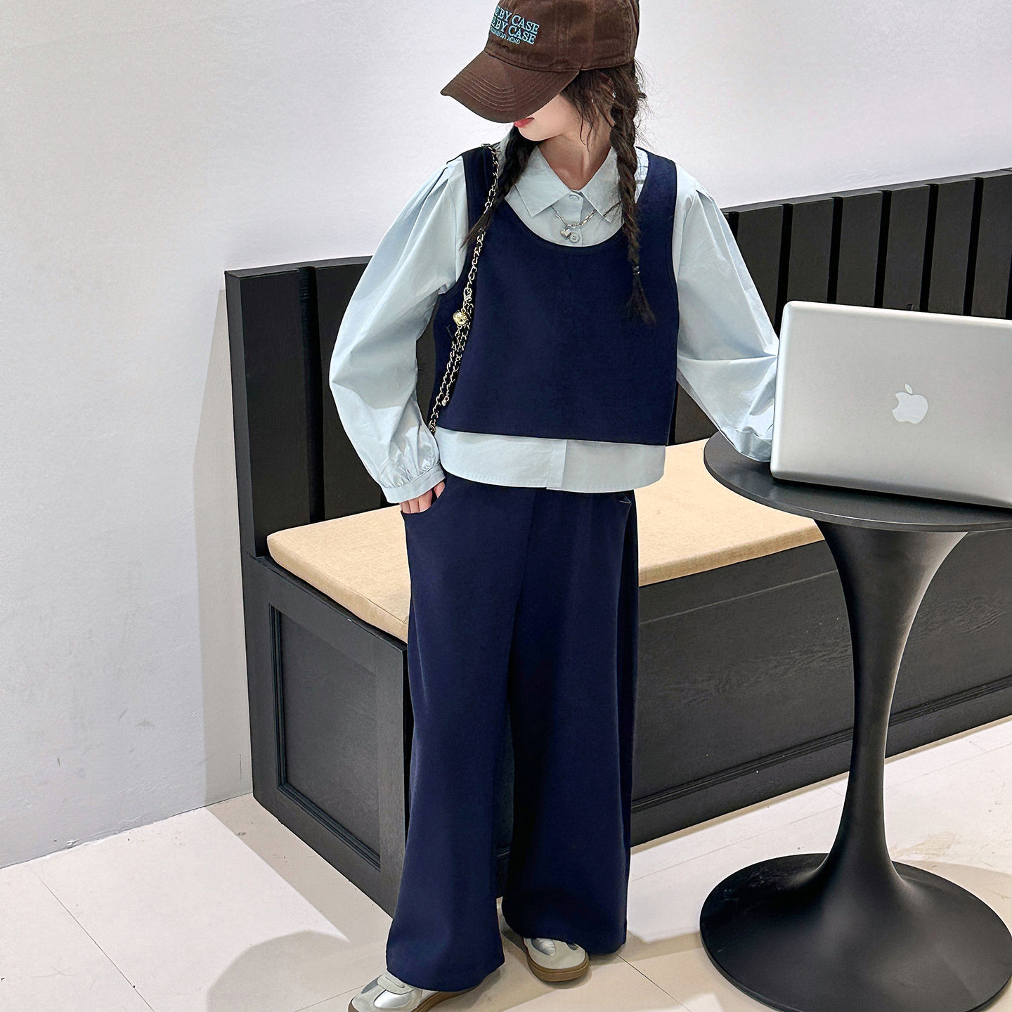 2025新款女童春秋时髦潮酷套装
