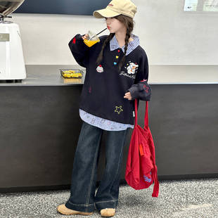 2025新款女童长袖套装秋季时髦儿童女孩休闲女大童洋气时尚整套