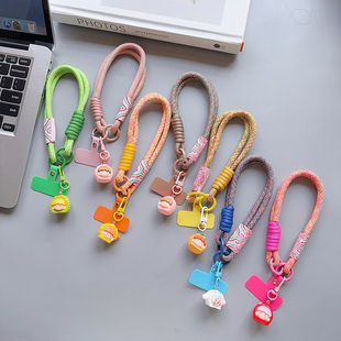 手机挂绳短款结实耐用腕带手绳高级感男女户外包包水杯手机壳手提短链防丢连接固定卡片网红创意双扣挂件短绳