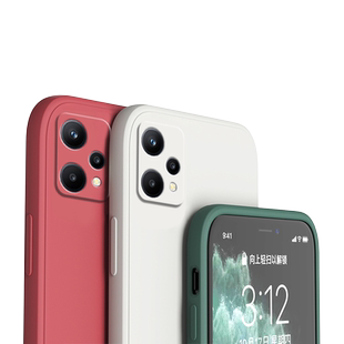 适用Realme/真我v25手机壳真我v15/v13/v11/v11s直边液态硅胶软壳GTneo3/2pro镜头全包防摔闪速版男女保护套