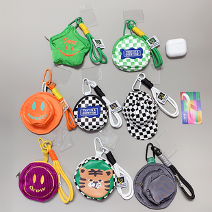 手机迷你零钱小包高级感防丢失腕带手绳新款创意透明固定卡片个性便携户外挂件网红女款短绳手提多功能收纳包