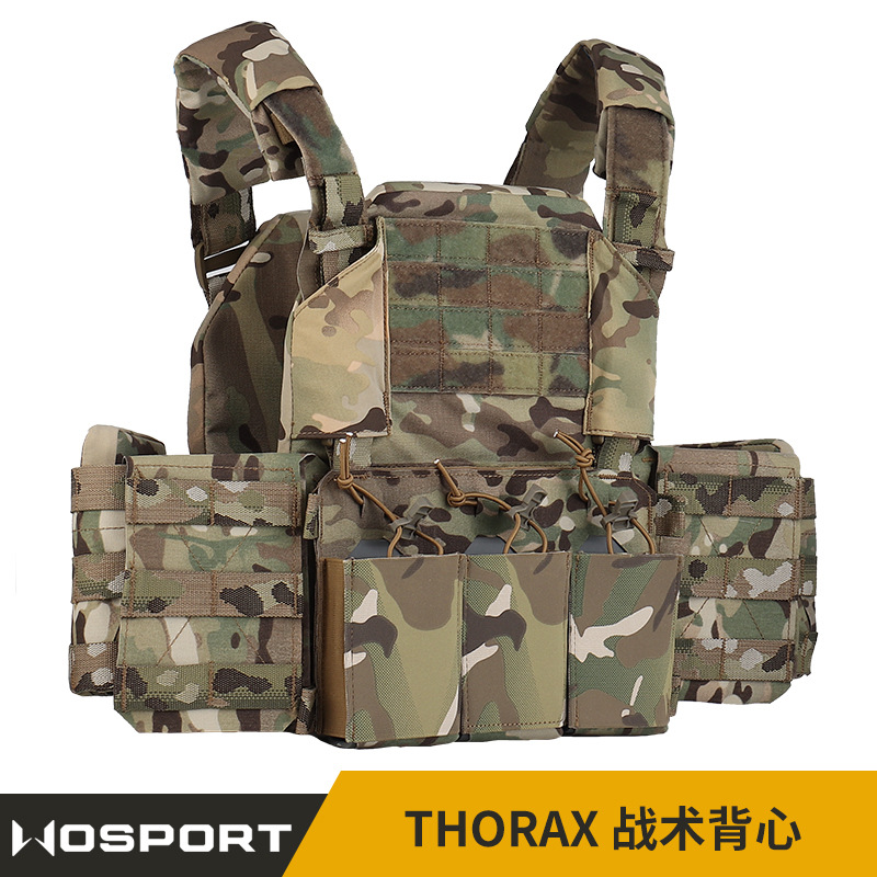 WOSPORT THORAX迷彩战术背心 多功能户外快拆作战训练战术马甲