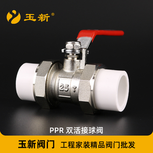 玉新全铜阀门20 PPR双活接球阀4分6分1寸双活结阀门