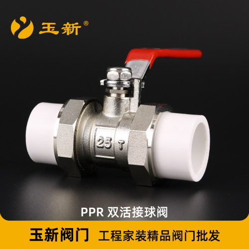 全铜阀门PPR双活接球阀玉新