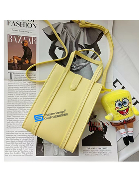 手工皮具图样小号托特包版型图纸diy手提通勤包图纸版型HMB-133