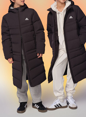 Adidas阿迪达斯儿童羽绒服冬季新款运动保暖连帽宽松外套JM7213