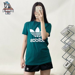 Adidas阿迪达斯三叶草T恤女运动休闲宽松舒适透气圆领短袖ED7496