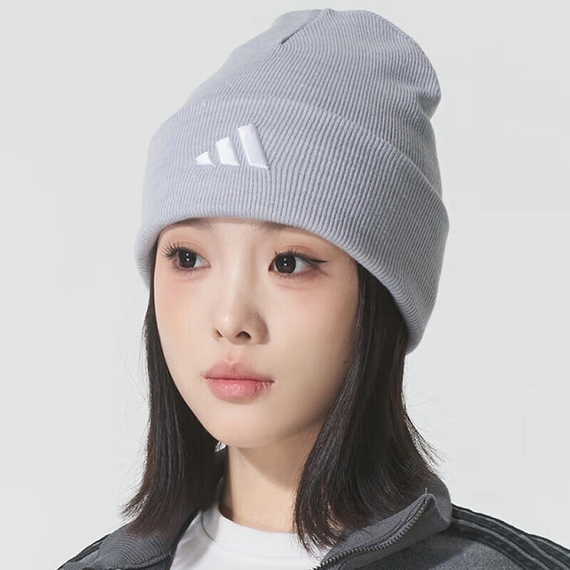 Adidas阿迪达斯冷帽男女款冬跑步户外登山运动针织毛钱帽子JX5746