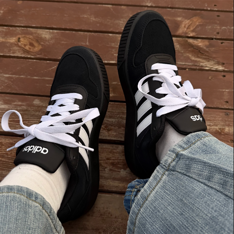 Adidas阿迪达斯正品鞋子男女款2026秋冬爆款小锯齿篮球风运动板鞋