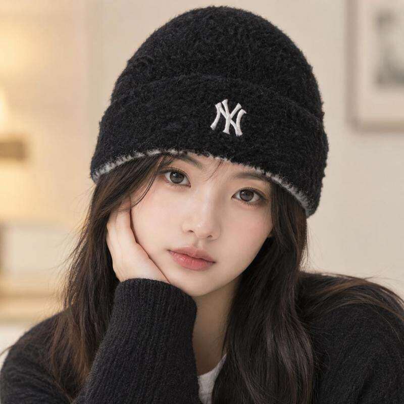 MLB冬季新款保暖防风绒线帽