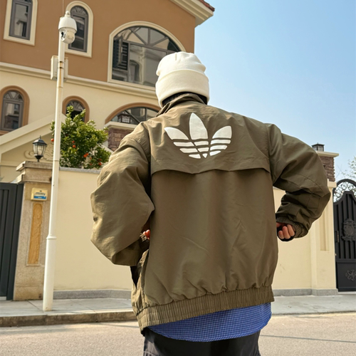 adidas三叶草男款防风运动外套