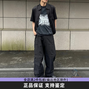 Adidas阿迪达斯正品男款二合一运动长裤梭织薄款直筒工装宽松短裤