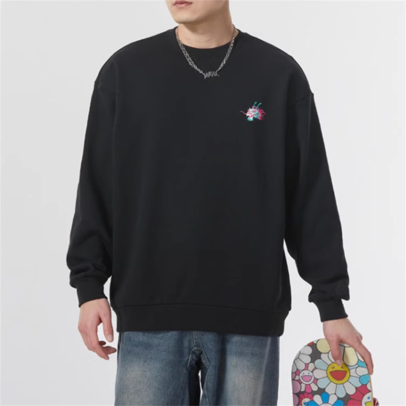 adidas阿迪达斯早春漂亮卫衣男运动服圆领纯棉休闲套头衫JE6107