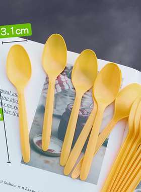 整箱一次性勺子冰粉黄勺DS1黑色便宜汤勺磨砂加厚1000支透明白色