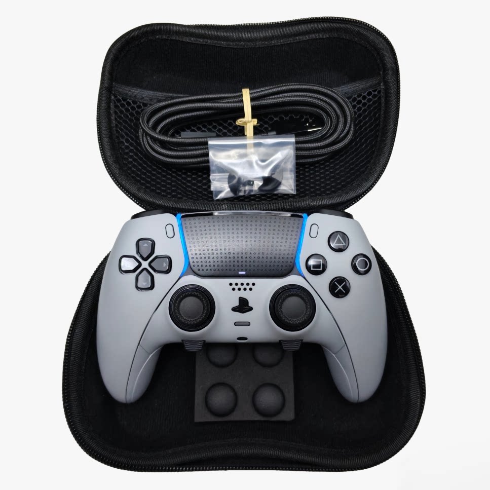 PS5EDGE精英改装哑光灰白外观 双TMR摇杆模块 全微动按键定制手柄图片