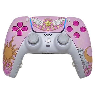 PS5手柄 优化定制BESAVIOR圆点四背键 全机械按键 粉红宝石外观