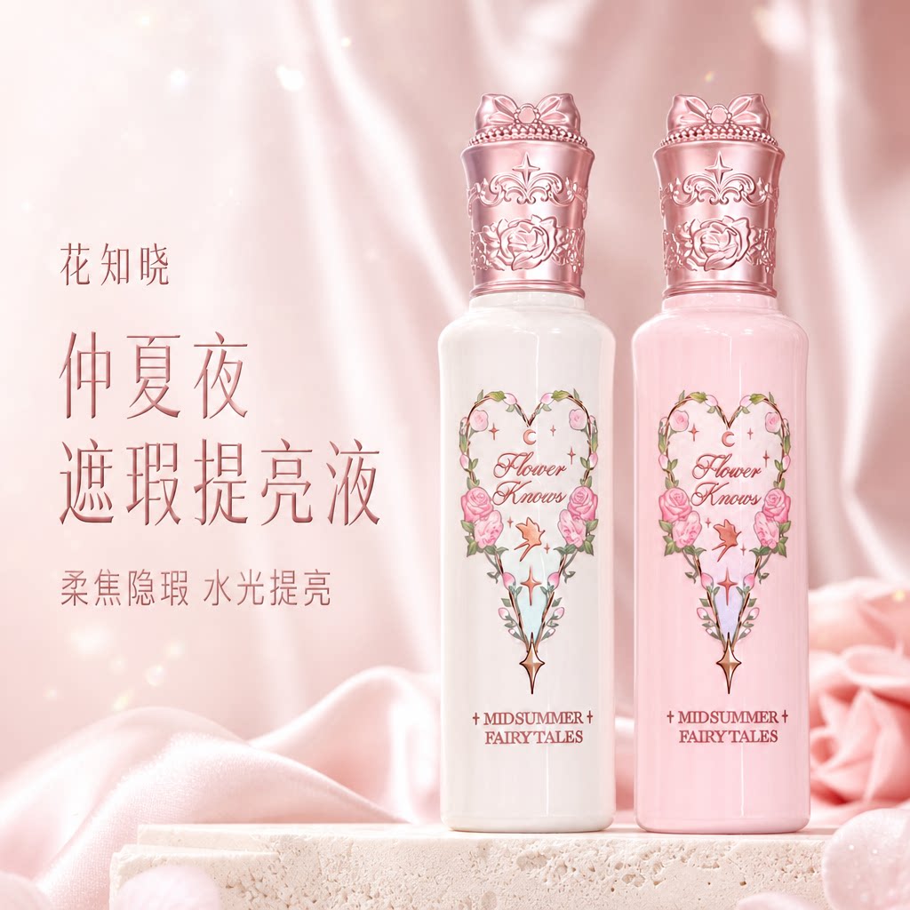 花知晓仲夏夜遮瑕提亮高光粉底液图片