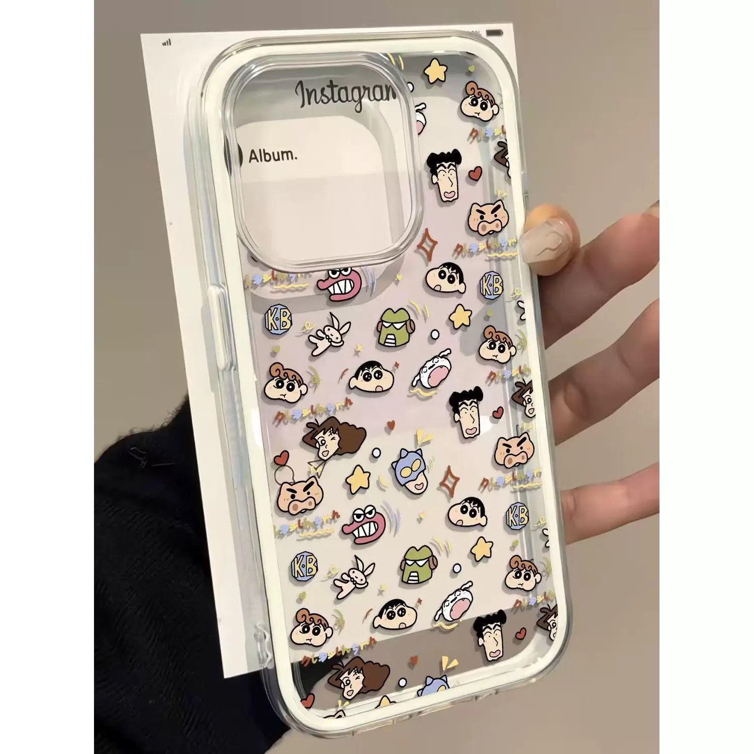 满屏蜡笔小新适用苹果16promax/15个性14手机壳iPhone13/12软壳11/xR