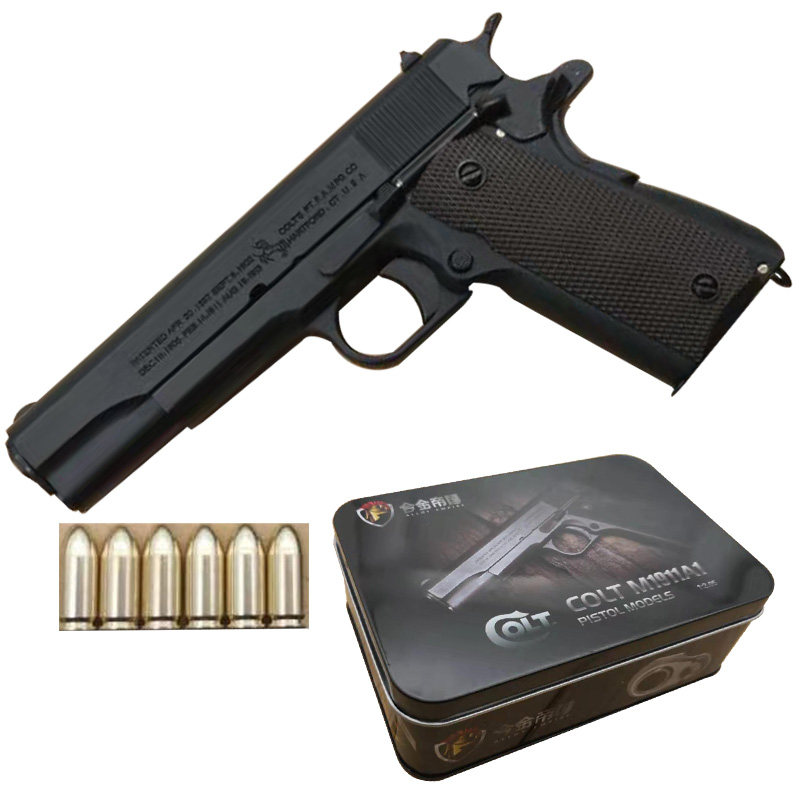 ALLOY EMPIRE 1:2.05 총 모델 M1911 금속 시뮬레이션 수동 배출 조립 및 분해 모델을 발사할 수 없습니다