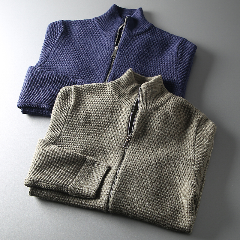 立体菠萝高级肌理感外贸开衫毛衣