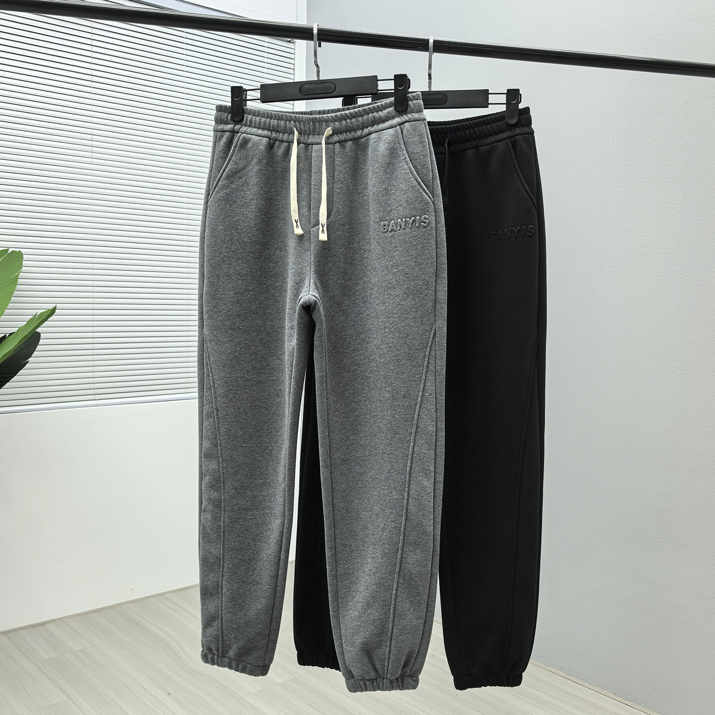 过冬厚款加绒加厚！男士秋冬新款复合摇粒绒面料保暖百搭卫裤潮