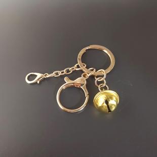 羊城通卡DIY配件 新款金色五金龙虾扣钥匙扣四节链铃铛