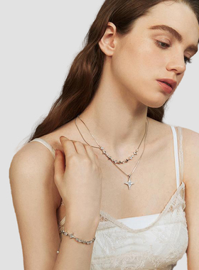 LOVEIXCC星河凝落双层叠戴项链女轻奢小众锁骨链春夏穿搭配饰品