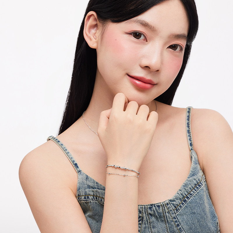 LOVEIXCC星手链女纯银女手镯