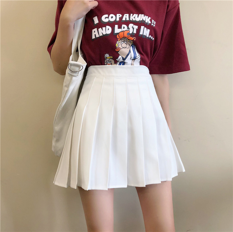 女装 ハイウエストプリーツミニスカート 女装向け