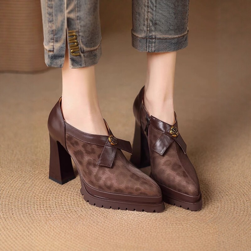 高品质高跟鞋女防水台时装单鞋