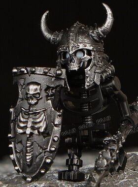 战锤40KAOS骷髅冥土世界守卫士兵第三方MOC人仔拼装儿童玩具3d打4