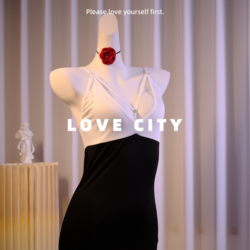 LOVECITY「性感蜜桃」性感吊带秘书制服套装包臀内衣