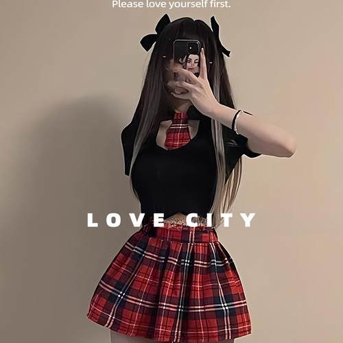 LOVECITY「纯欲女高」性感辣妹学院风jk制服套装cos睡衣女