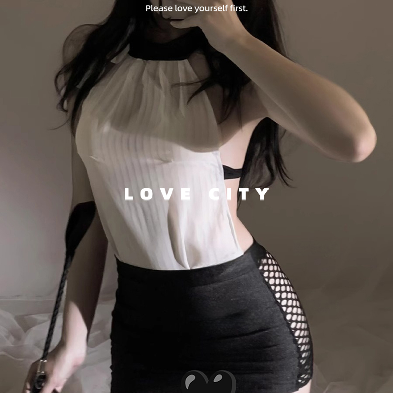 LOVECITY「课后补习」性感纯欲秘书包臀睡裙辣妹内搭睡衣