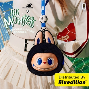 POPMART泡泡玛特THE MONSTERSxFIFA足球世界杯拉布布搪胶毛绒挂件